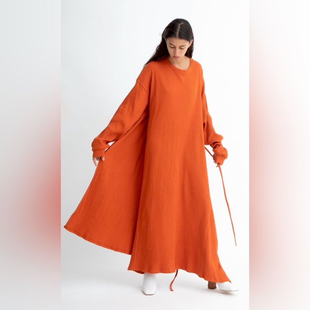 Baserange Shaw dress/kaftan in burnt orange. Labeled XS (can fit XS-M)